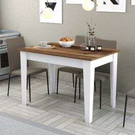 Hanah Home Kiev 511 Mesa de Cocina Nogal y Blanco